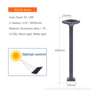 Solar Garden Lamp - 1M Pole Waterproof LED Solar Light for Outdoors